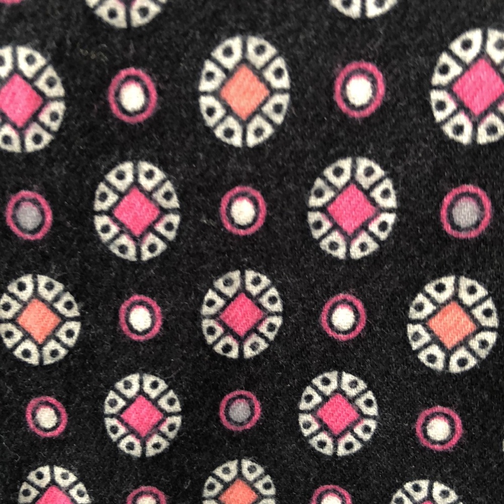 Victoria's Secret Cotton Blend Soft Lounging Romper Black & Pink Print Sz XS EUC - Picture 4 of 9